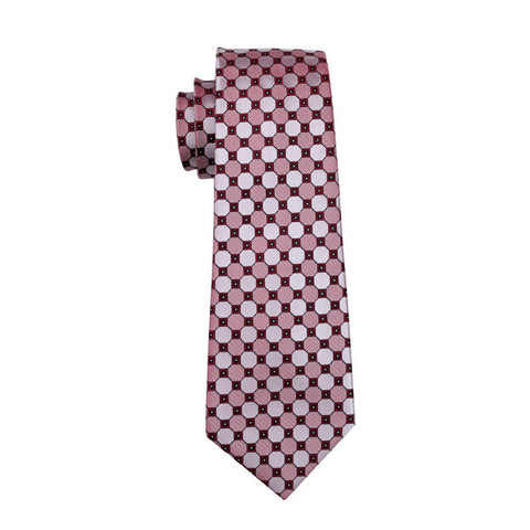 Salmon & Pink Checkered Necktie
