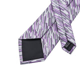 Light Gray with Gray & Purple Stripes Necktie