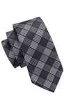 Gray & Black Checkered Necktie