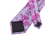 Gray & Purple Flower Necktie
