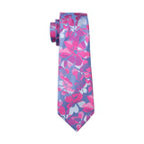 Light Blue & Purple Flower Necktie