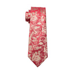 Red with Tan Leaf Necktie