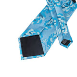 Blue Flowered Necktie