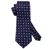 Blue & Orange Polka Dot Necktie