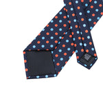 Blue & Orange Polka Dot Necktie