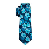 Bright Blue Flower Necktie