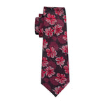 Black & Red Flower Necktie