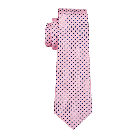 Pink & Blue Polka Dot Necktie