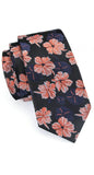 Blue & Orange Flower Necktie