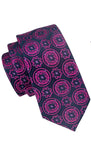 Magenta & Navy Pattern Necktie