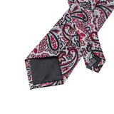 Gray with Black & Red Paisley Necktie