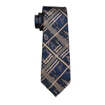 Navy & Tan Pattern Necktie