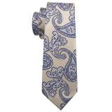 Beige & Blue Paisley Necktie
