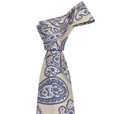 Beige & Blue Paisley Necktie