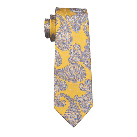 Gold & Blue Paisley Necktie