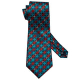 Teal & Red Checkered Necktie