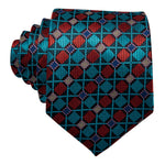 Blue & Red Pattern Necktie