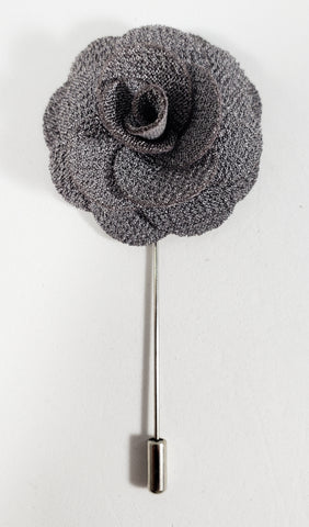 Gray Flower Lapel Pin
