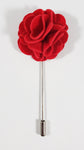 Red Velvet Flower Lapel Pin