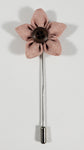 Blush Flower with Button Lapel Pin