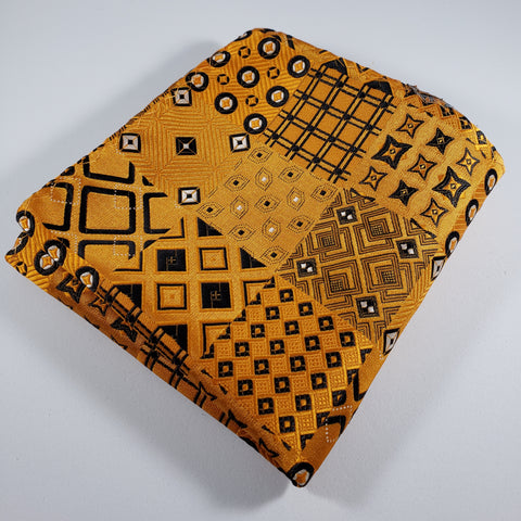 Orange & Black Quilt Design Pocket Square