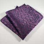 Purple & Black Pocket Square