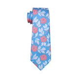 Baby Blue & Peach Flower Necktie
