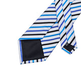 Blue & Black Striped Necktie