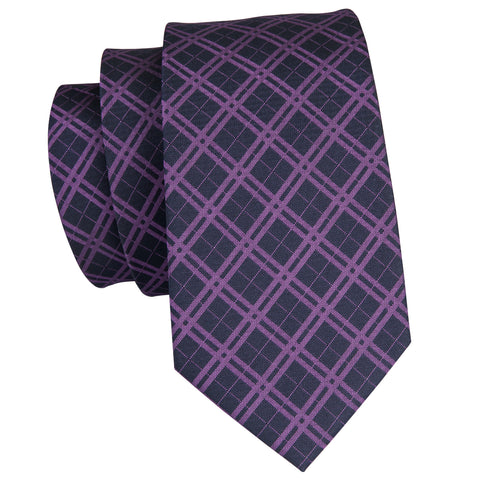 Purple Striped Necktie