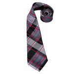 Red & Gray Striped Necktie