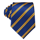Navy & Gold Striped Necktie