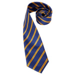 Blue & Gold Striped Necktie