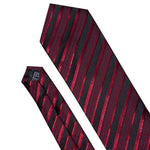 Red & Black Striped Necktie