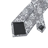 Light Gray & Black Paisley Necktie