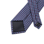 Blue Checkered with Red Polka Dot Necktie