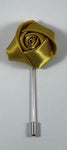 Gold Rose Flower Lapel Pin