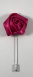 Hot Pink Rose Flower Lapel Pin