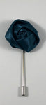 Dark Blue Rose Flower Lapel Pin